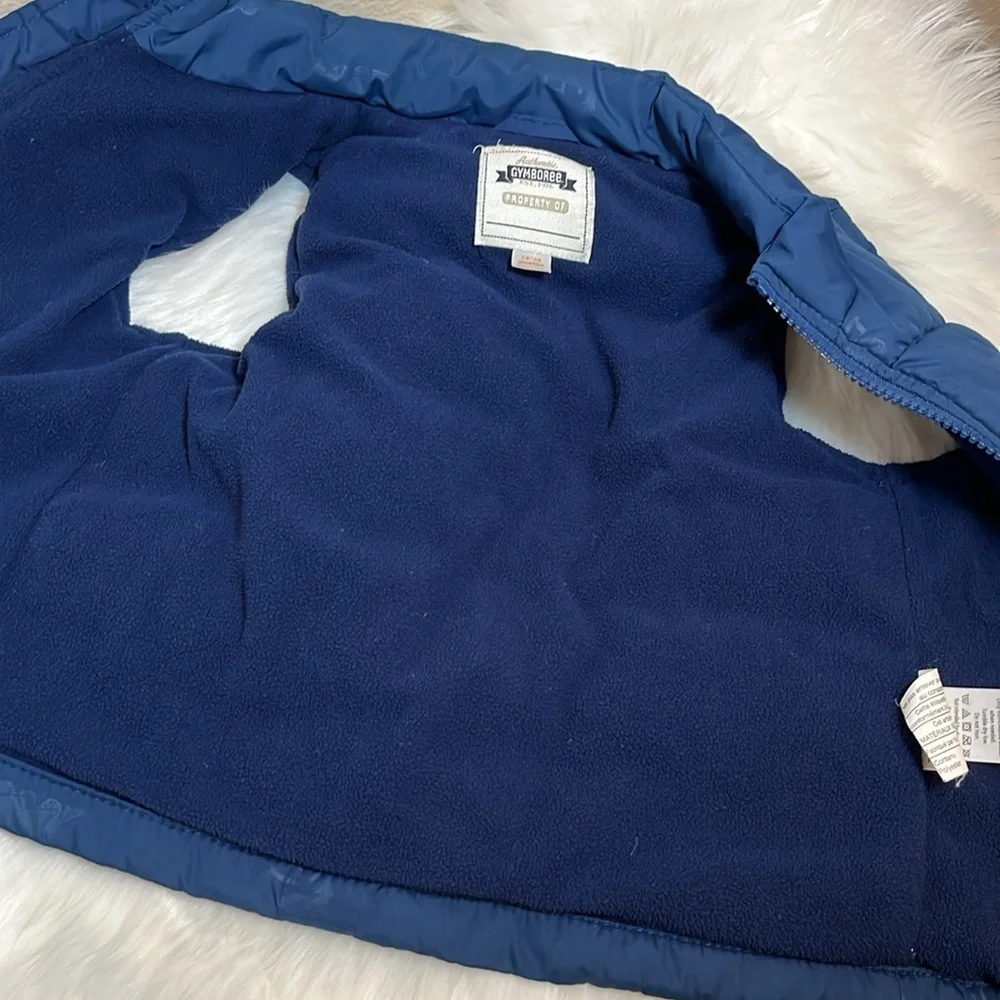 Gymboree Kids Blue Puffer Train Print Vest